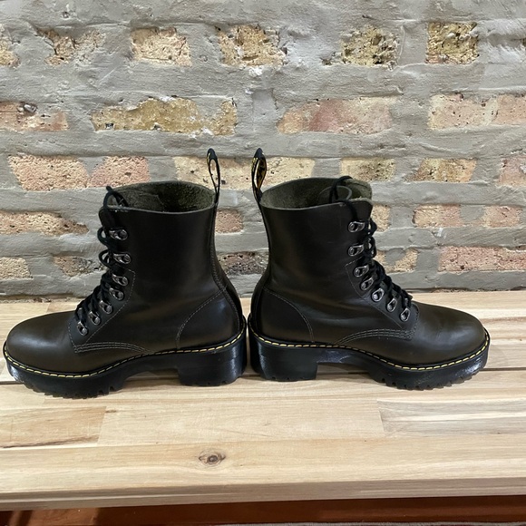 Dr. Martens Leona Platform Ankle Boots, Size 9, Dark Taupe - Picture 6 of 8